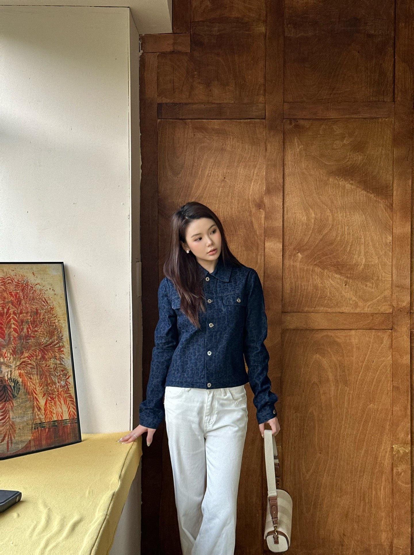 2026 Women's CD Full-Print Denim Jacket (DD140)