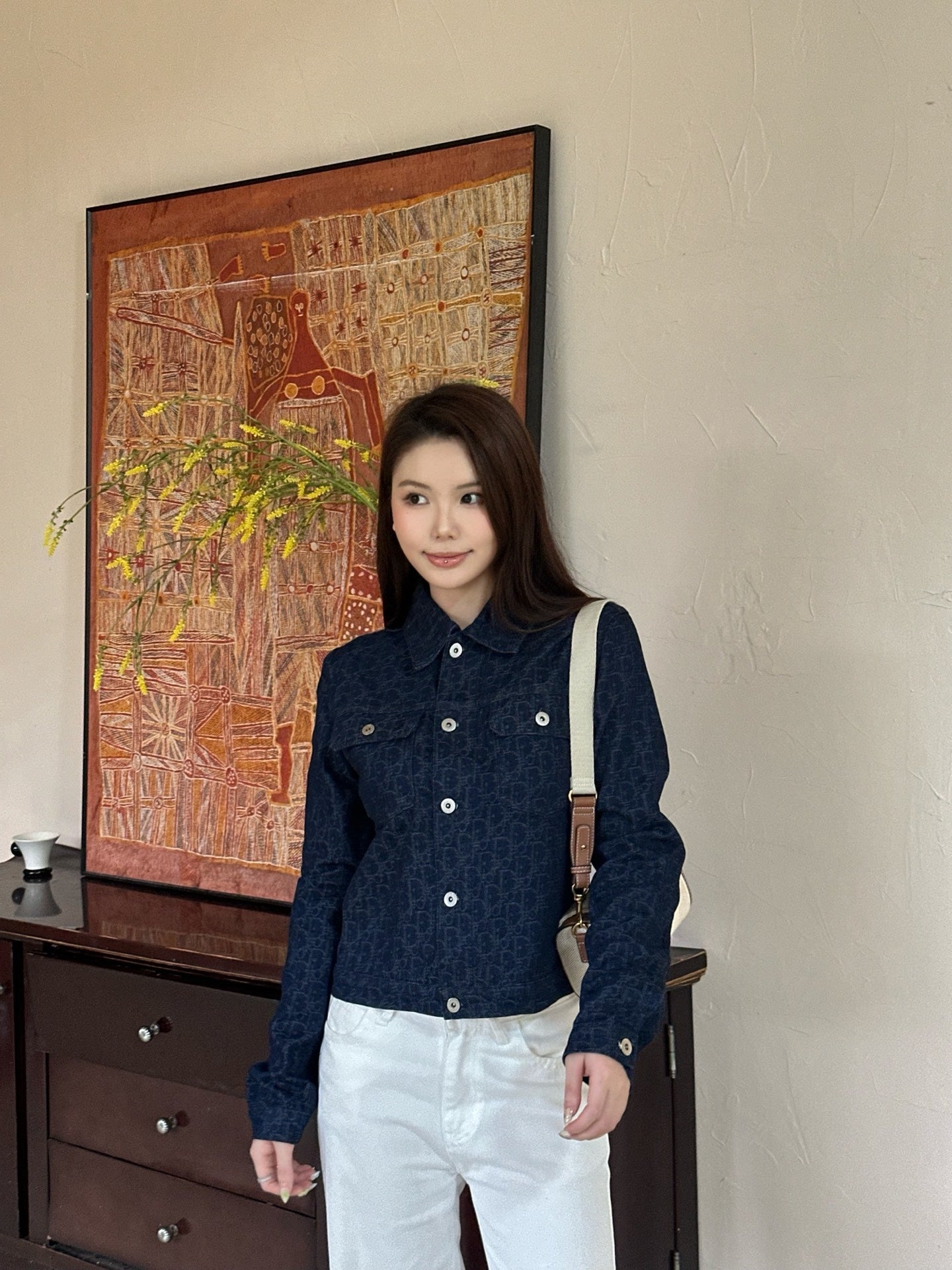 2026 Women's CD Full-Print Denim Jacket (DD140)