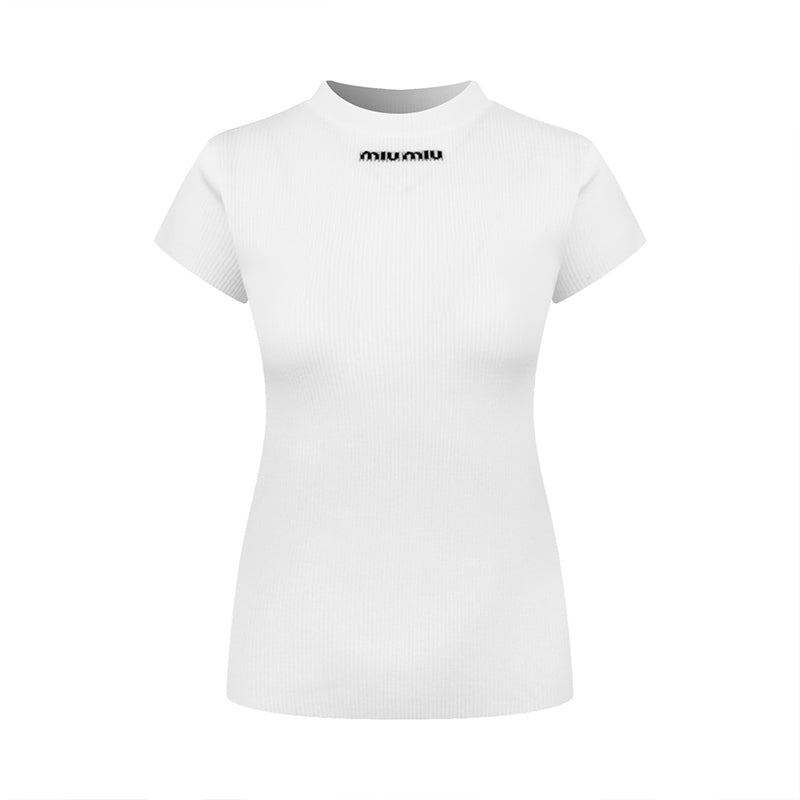 2026 Women's MM Logo Short-Sleeved Sweater (FF788)