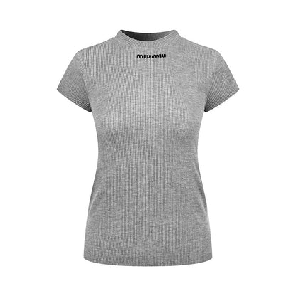 2026 Women's MM Logo Short-Sleeved Sweater (FF788)