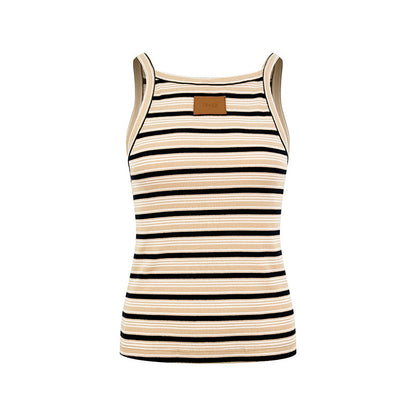 2026 Women's FF Leather Striped Tank Top (EE443)