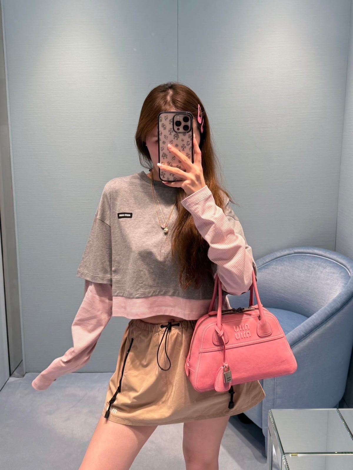 2026 Women's MM Logo Multi-color Long-Sleeved Shirt (FF803)