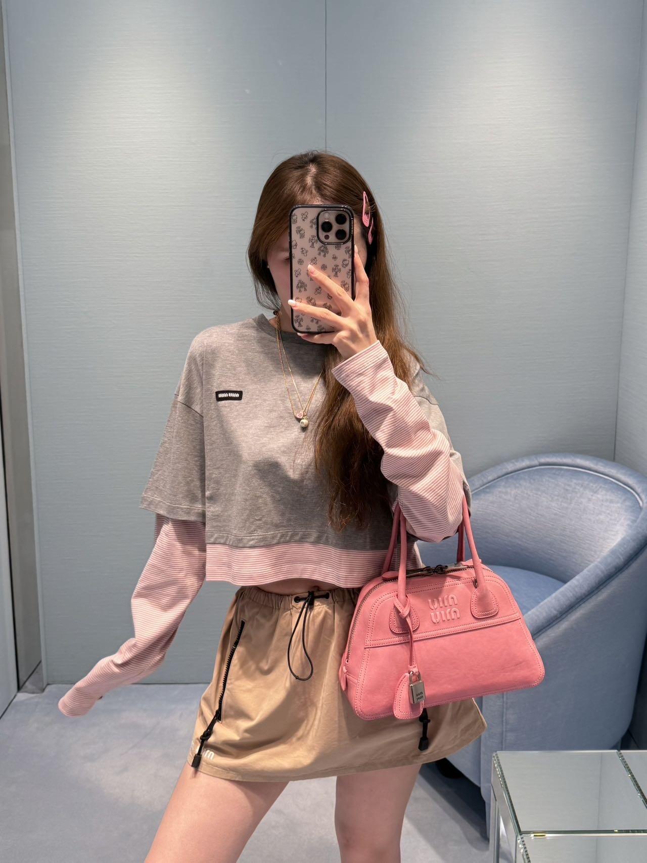 2026 Women's MM Logo Multi-color Long-Sleeved Shirt (FF803)