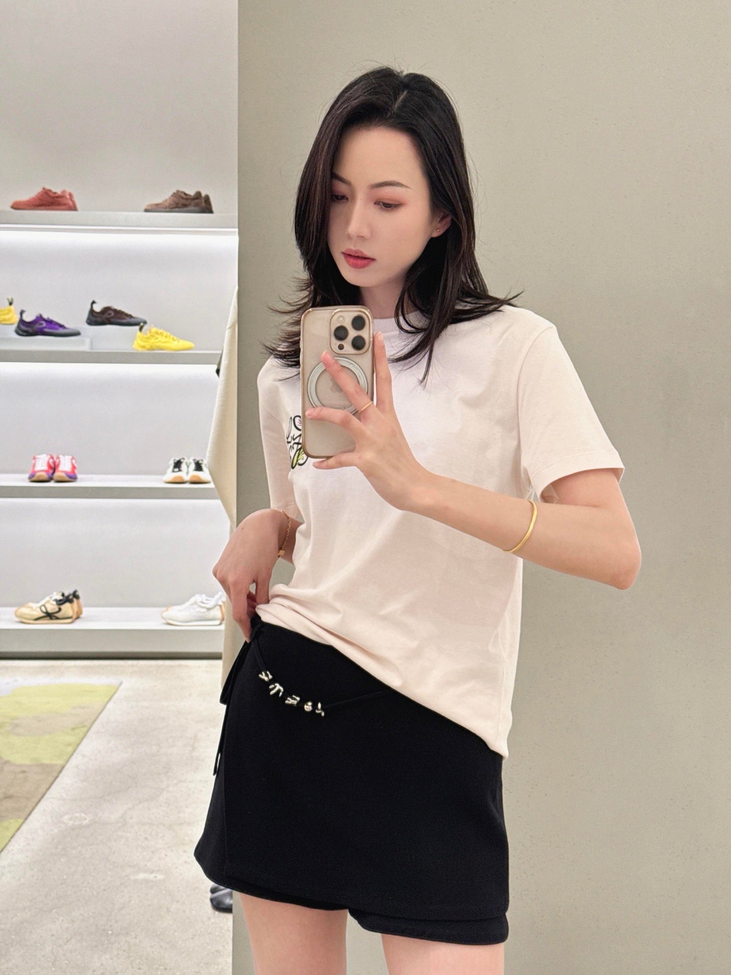 2026 Women's Way Letter Metal Short Skirt (FF781)