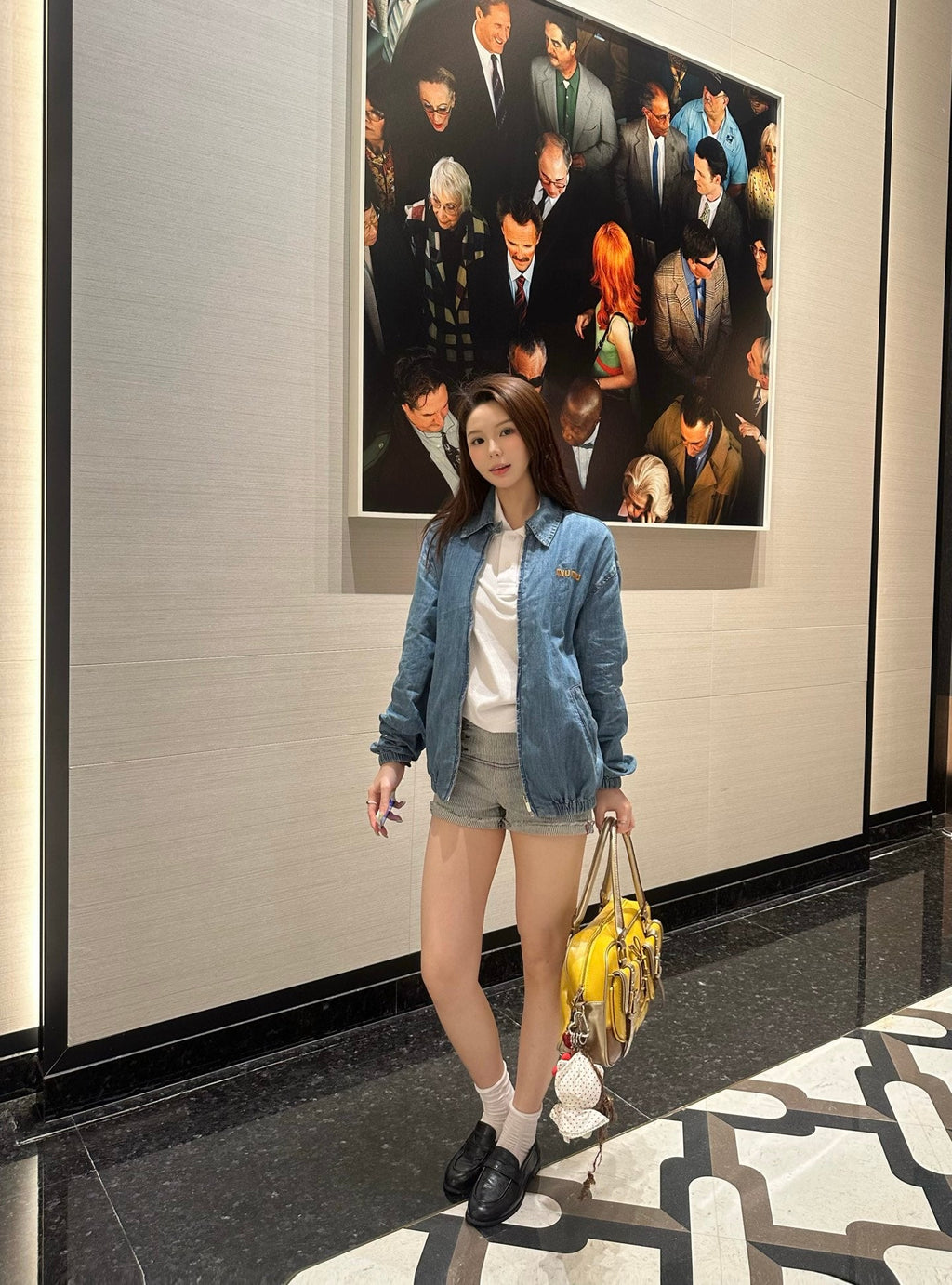 2026 Women's MM Embroidered Logo Denim Jacket (EE433)