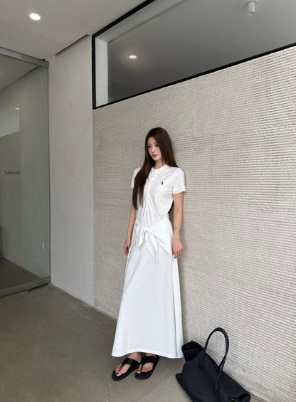 2026 Women's RL Embroidered Polo Neck Dress (FF785)