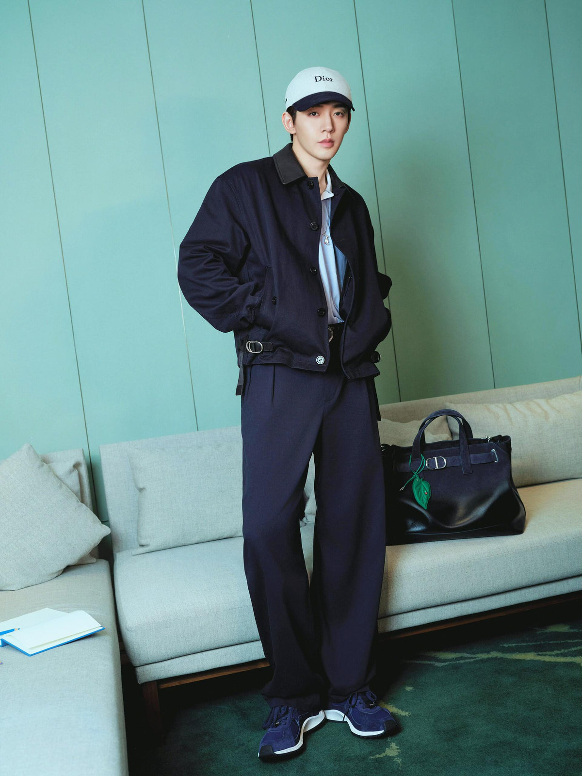 2026 New Model CD Embroidered Snapback Leather Collar Jacket (AA665-C10)