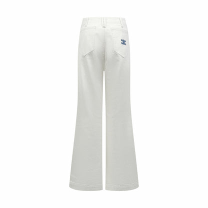 2026 Women's Ce Logo Flared Denim Jeans (EE427)