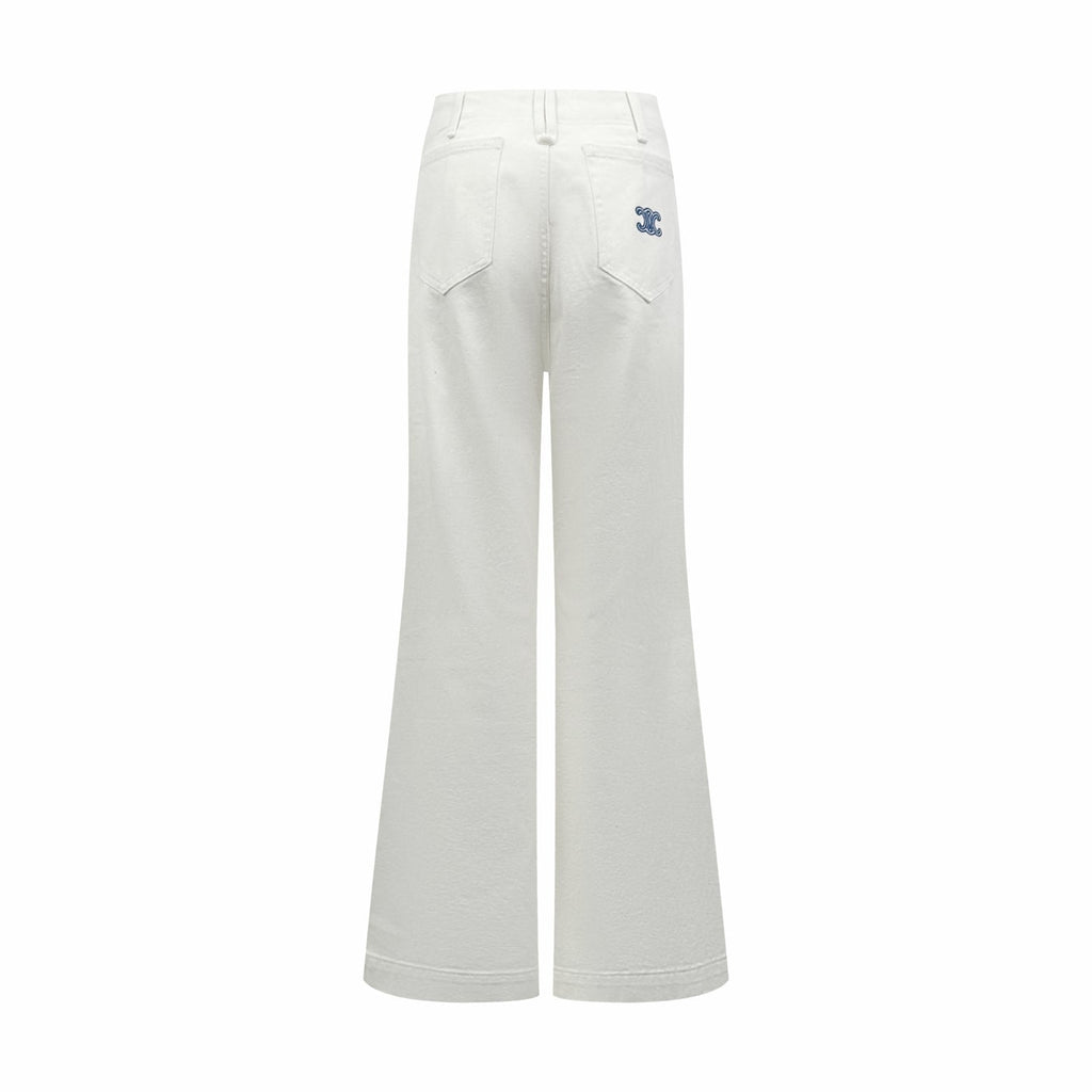 2026 Women's Ce Logo Flared Denim Jeans (EE427)
