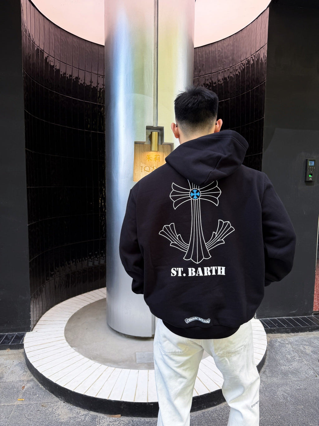 2026 New Model CH Cross-Design Printed Hooded Sweatshirt (AA676-B10)