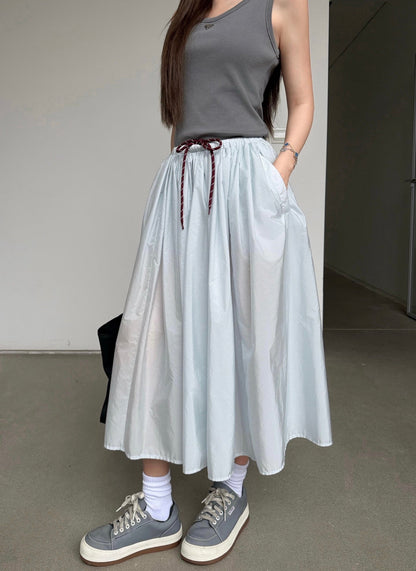 2026 Women's Triangle Brand Triangle Pattern Pleated Long Dress (FF770)