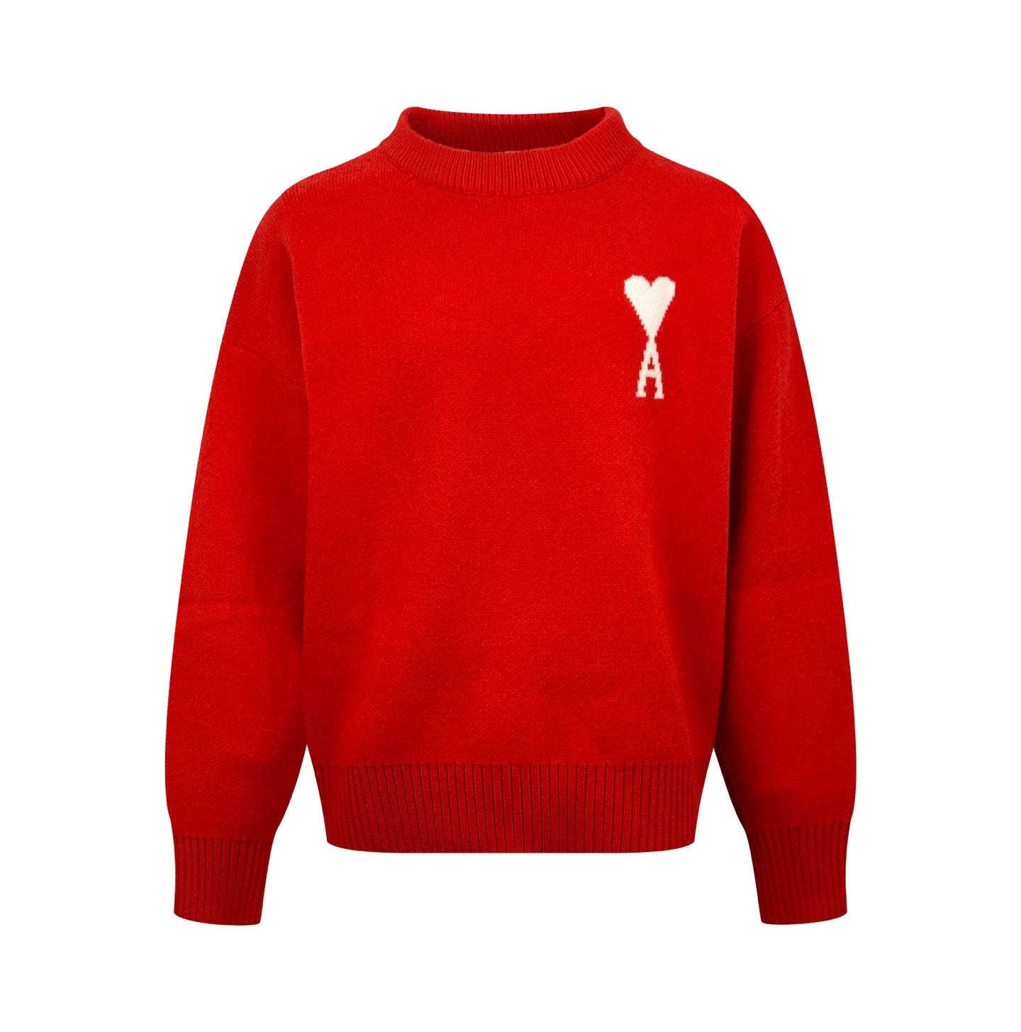 2026 New Model Heart A Heart Patterned Round-neck Sweater (25374-B15)