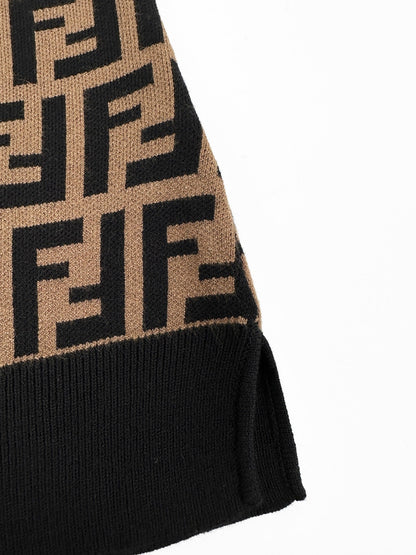 2026 Women's FF Full-Print Round-neck Sweater (DD170)