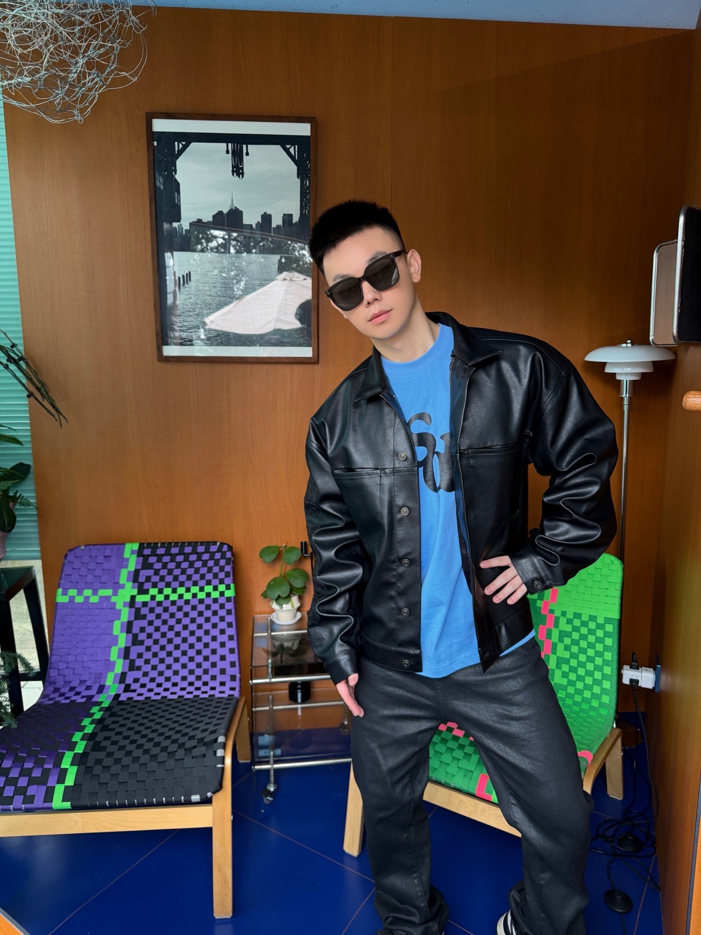 2026 New Model Balen Embroidered Leather Jacket (AA660-C40)
