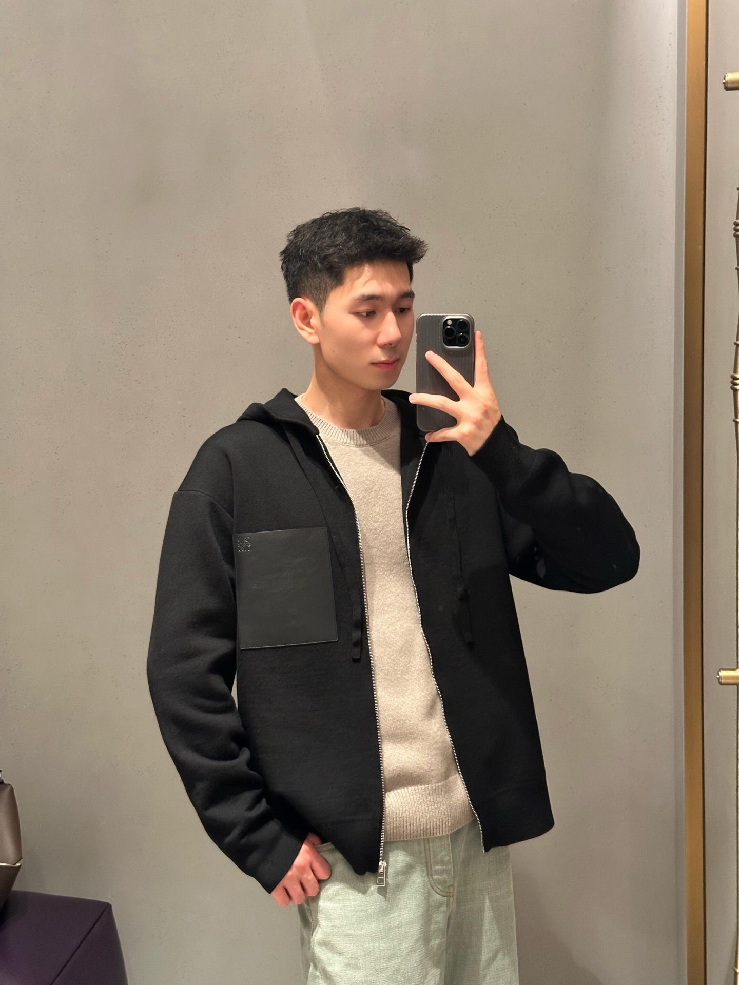2026 New Style Way Leather Zipper Pullover Coat (AA646-B75)