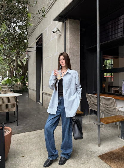 2026 Women's CC Double C Embroidered Striped Shirt (FF804)