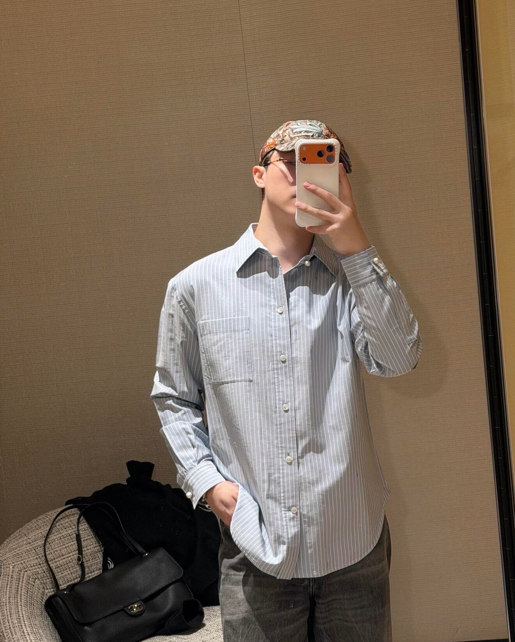 2026 New Model CC Double-C Embroidered Stripes Shirt (CC7008-B55)