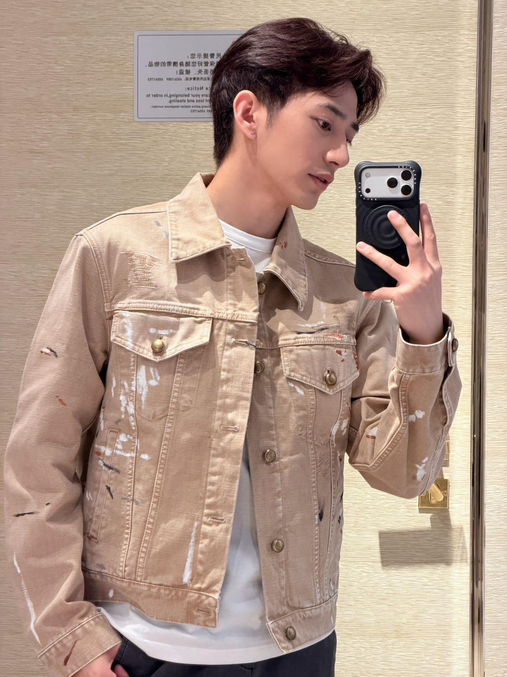 2026 New Model LY Blot Marked Denim Jacket (AA645-C35)