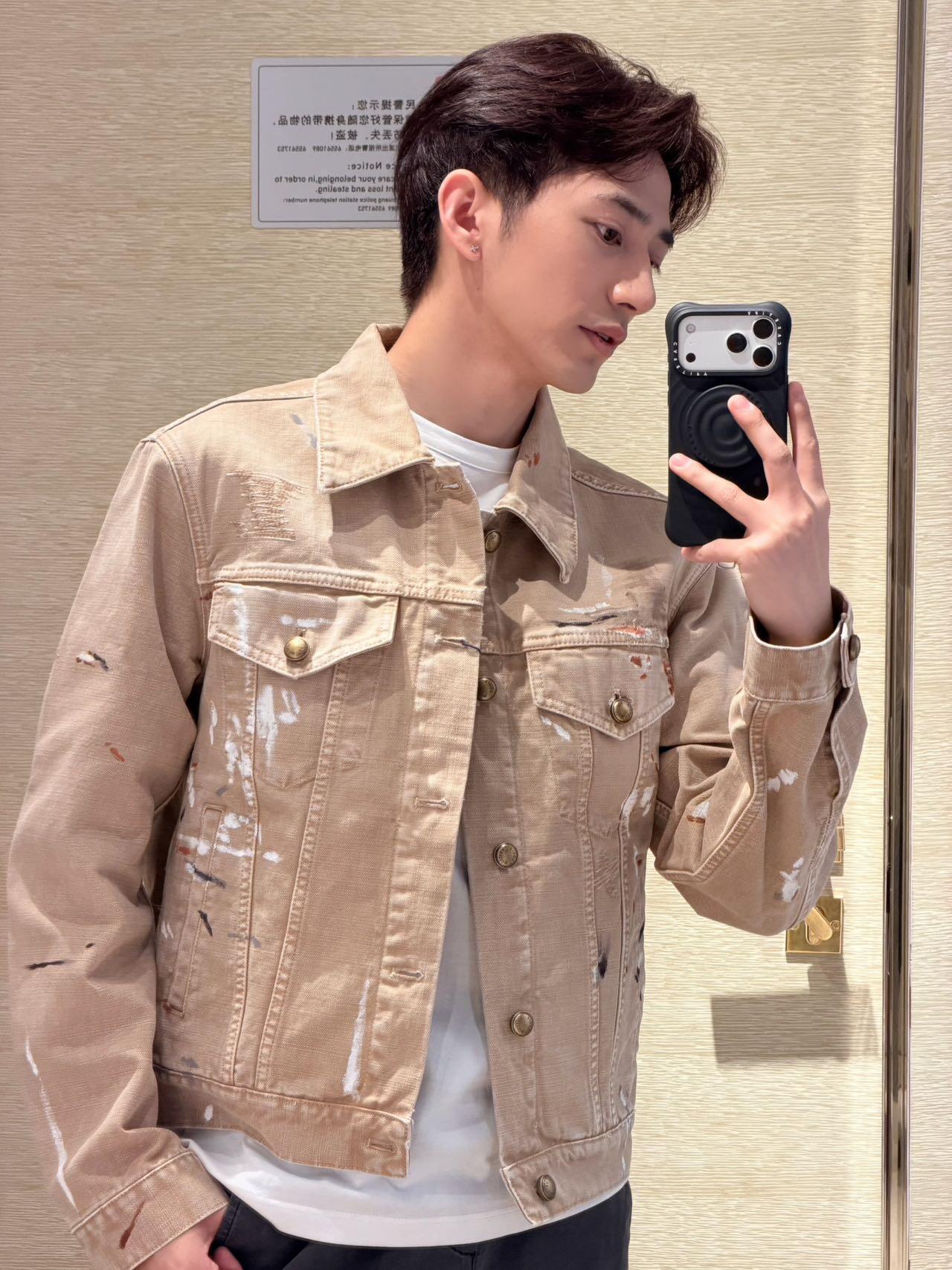 2026 New Model LY Blot Marked Denim Jacket (AA645-C35)