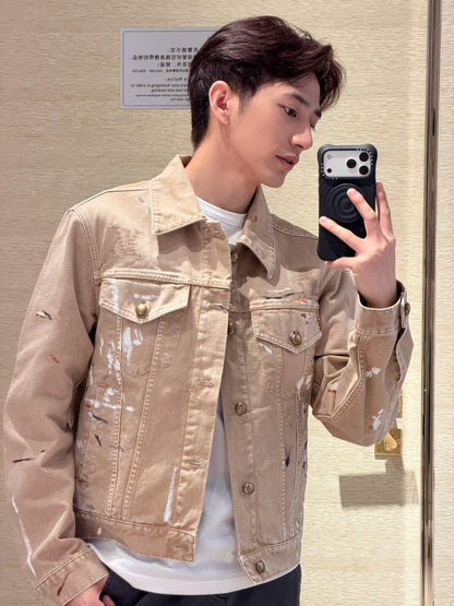 2026 New Model LY Blot Marked Denim Jacket (AA645-C35)