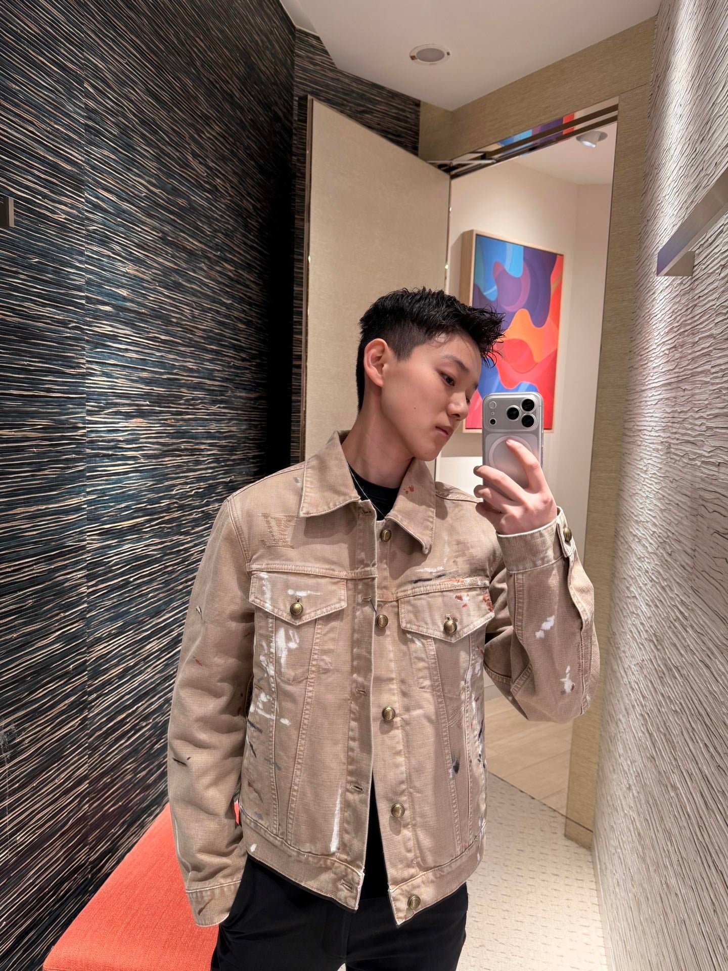 2026 New Model LY Blot Marked Denim Jacket (AA645-C35)