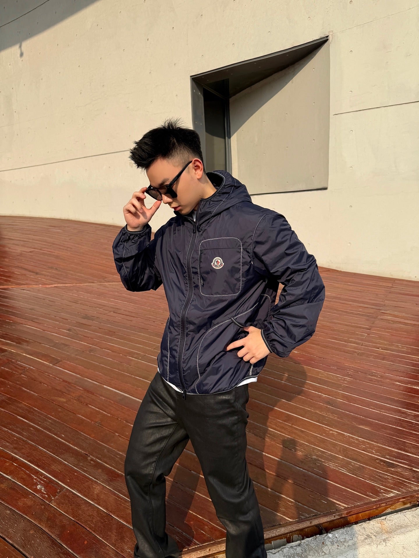 2026 New Model Mon Logo Color-Contrasting Stitch Jacket (AA669-B90)