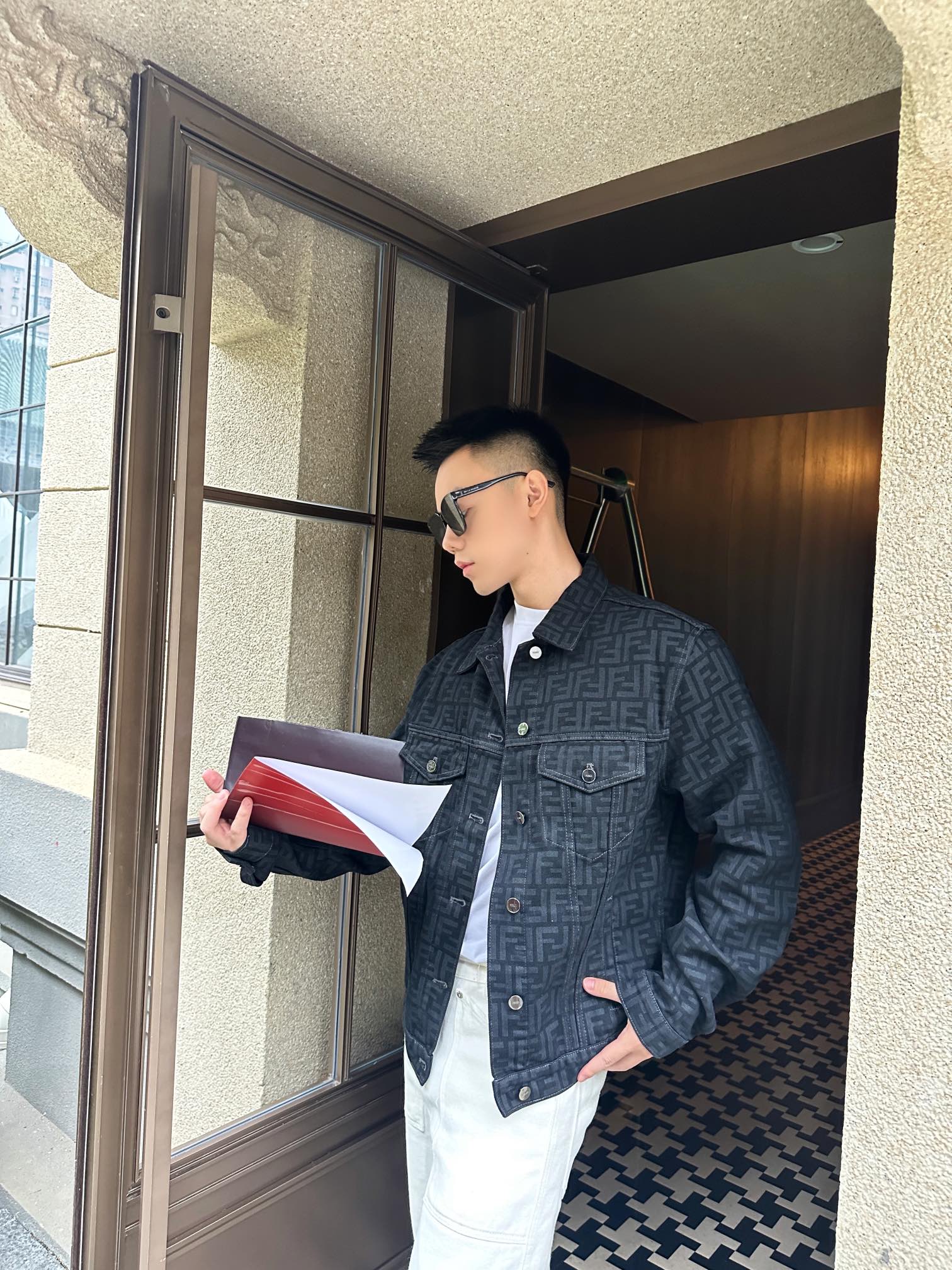 2026 New FF Full Print Denim Jacket (BB712-C10)