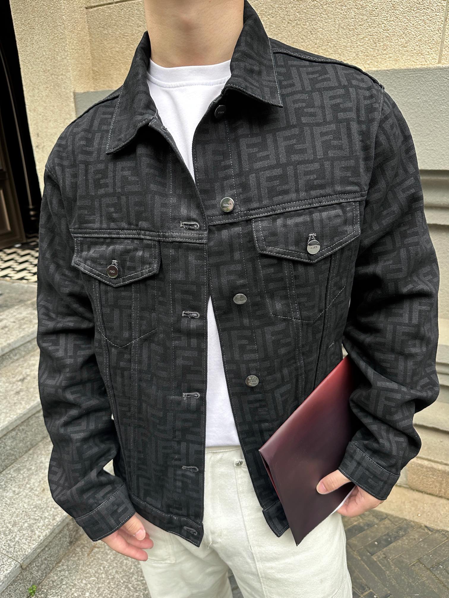 2026 New FF Full Print Denim Jacket (BB712-C10)