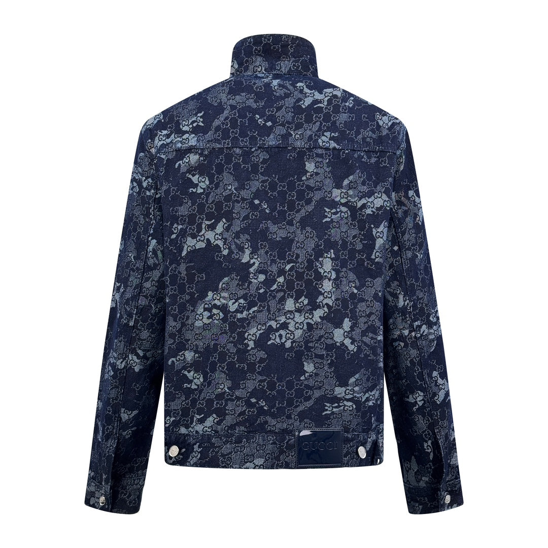 2026 New GU All-Over Jacquard Denim Jacket (BB707-B85)