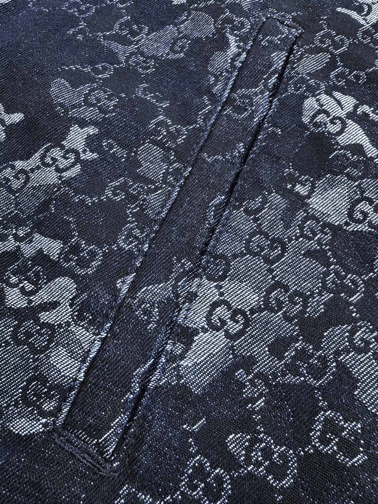 2026 New GU All-Over Jacquard Denim Jacket (BB707-B85)