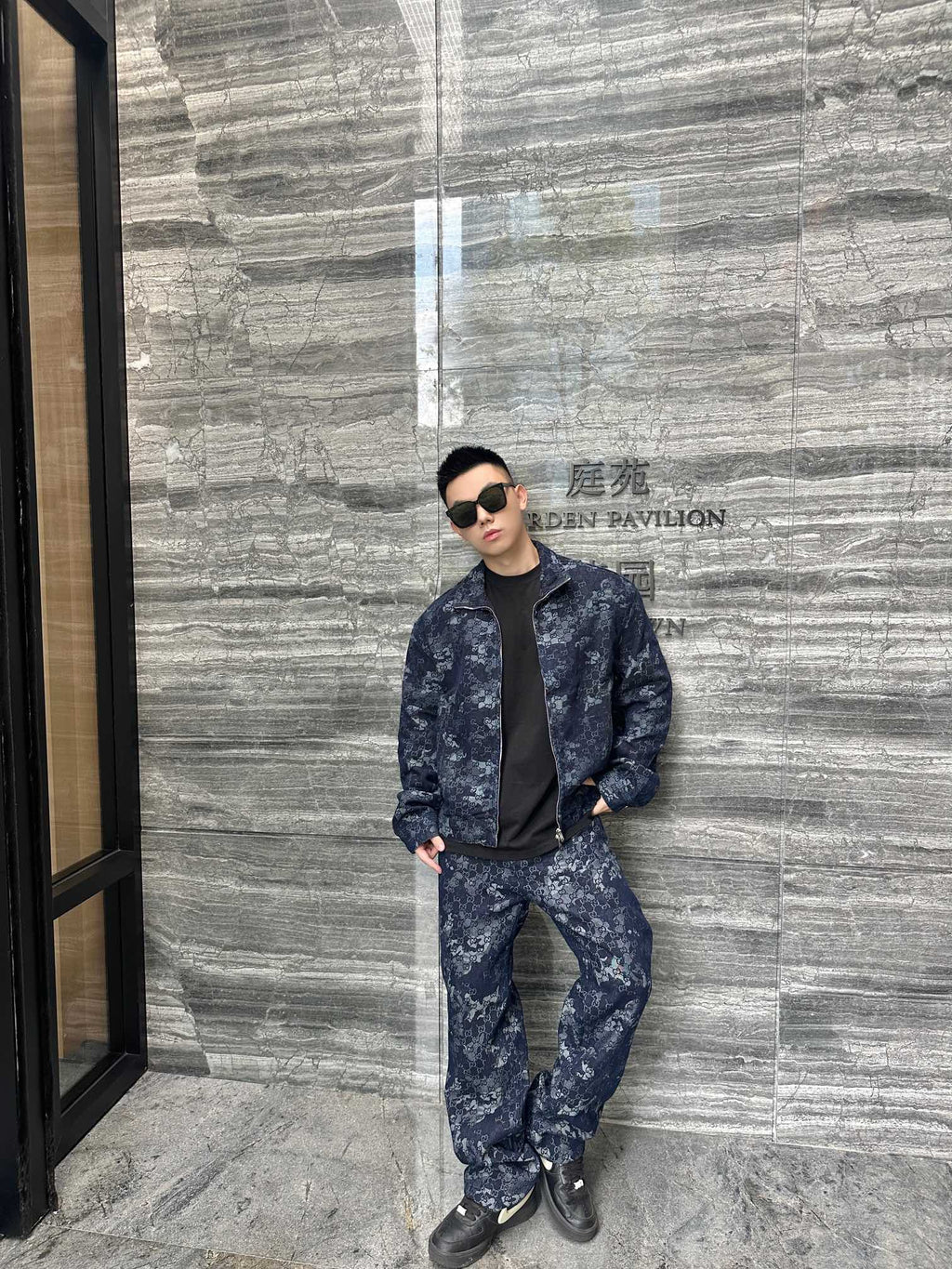 2026 New GU All-Over Jacquard Denim Jacket (BB707-B85)