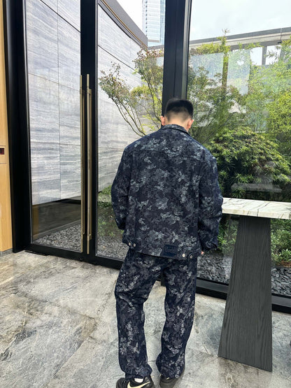 2026 New GU All-Over Jacquard Denim Jacket (BB707-B85)