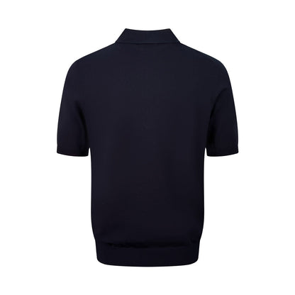 2026 New Triangle Brand Embroidered Wool-Blend Zip-Front Polo Shirt (25127-A70)