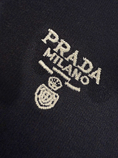 2026 New Triangle Brand Embroidered Wool-Blend Zip-Front Polo Shirt (25127-A70)