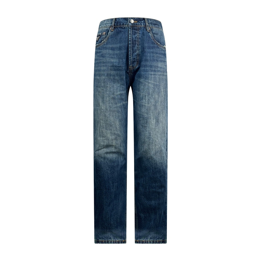 2026 New Triangle Brand Denim Trousers (55067-B65)