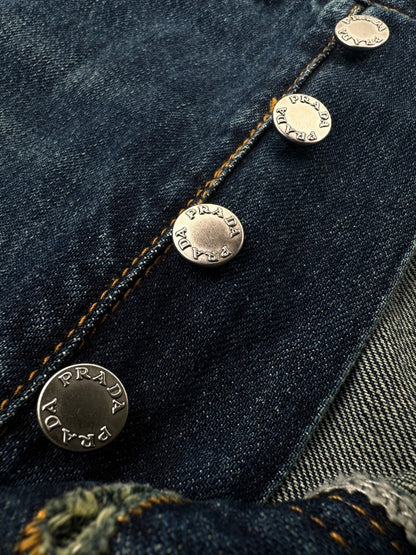 2026 New Triangle Brand Denim Trousers (55067-B65)
