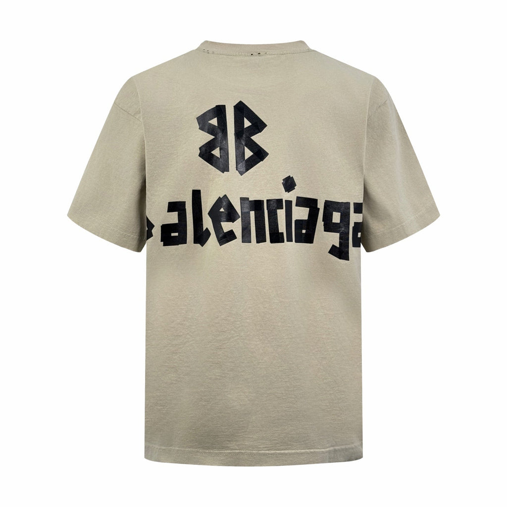 2026 New Balen Tape Letter T-Shirt (BB775-A20)