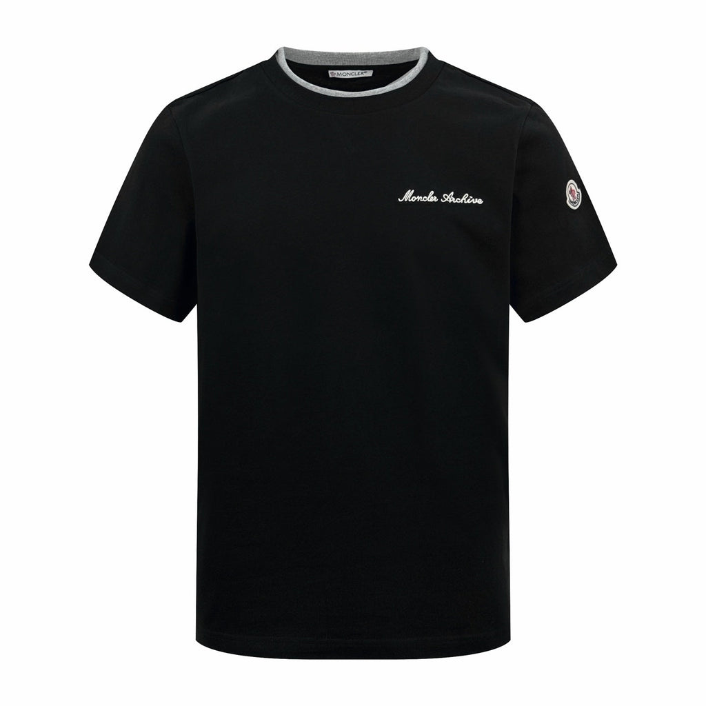 2026 New Mon Embroidered Logo Fake Two-Piece Short Sleeve (AA524-A15)