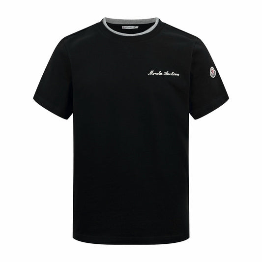 2026 New Mon Embroidered Logo Fake Two-Piece Short Sleeve (AA524-A15)