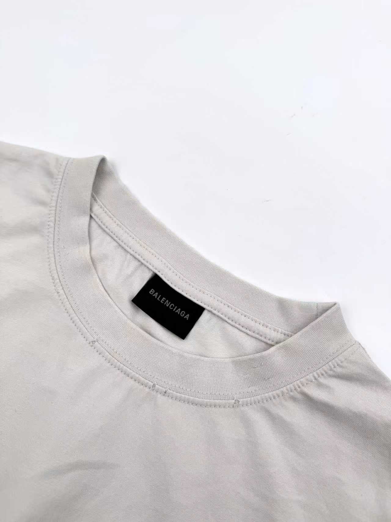 2026 New Balen Distressed Print Letter Short-Sleeve T-Shirt (BB770-A20)