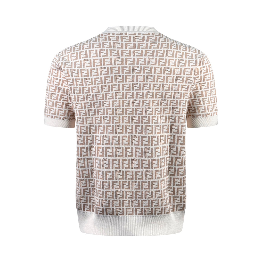 2026 New FF All-Over Print FF Knit Short-Sleeve (25155-A75)