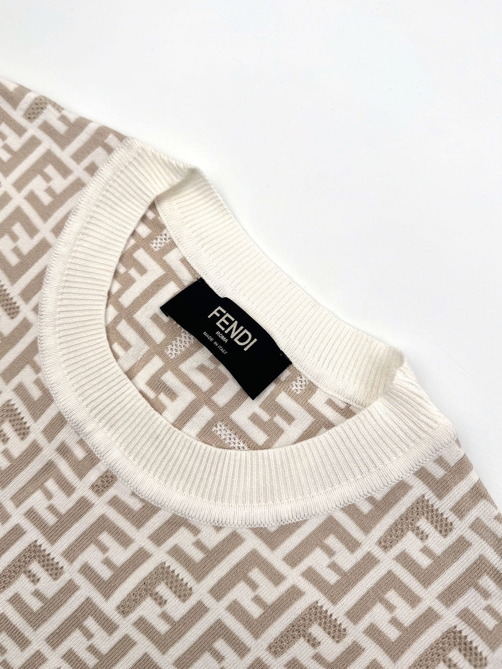 2026 New FF All-Over Print FF Knit Short-Sleeve (25155-A75)