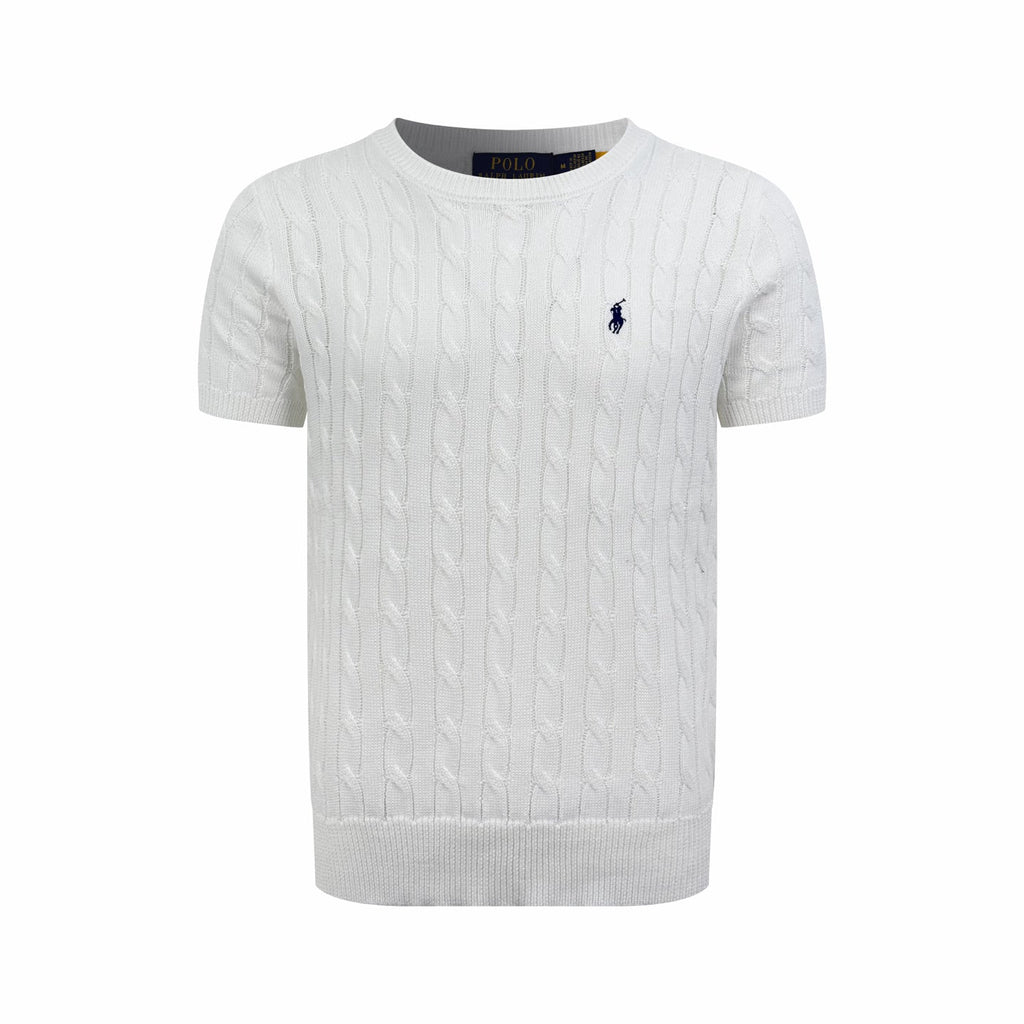2026 New RL Cable-Knit Short-Sleeve Sweater (CC938-A50)