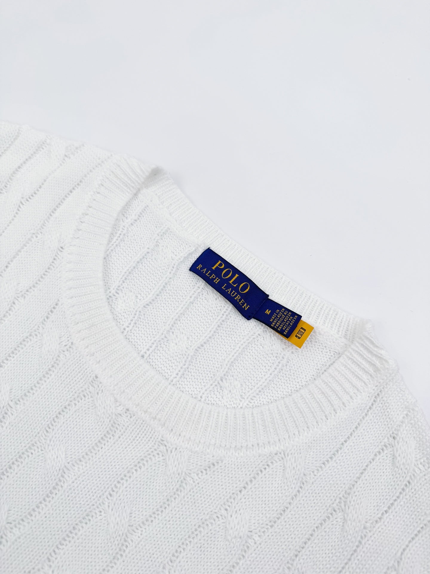 2026 New RL Cable-Knit Short-Sleeve Sweater (CC938-A50)