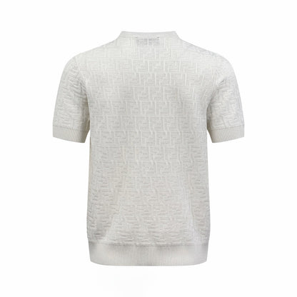 2026 New FF All-Over Print Knit Short-Sleeved Top (AA501-A65)