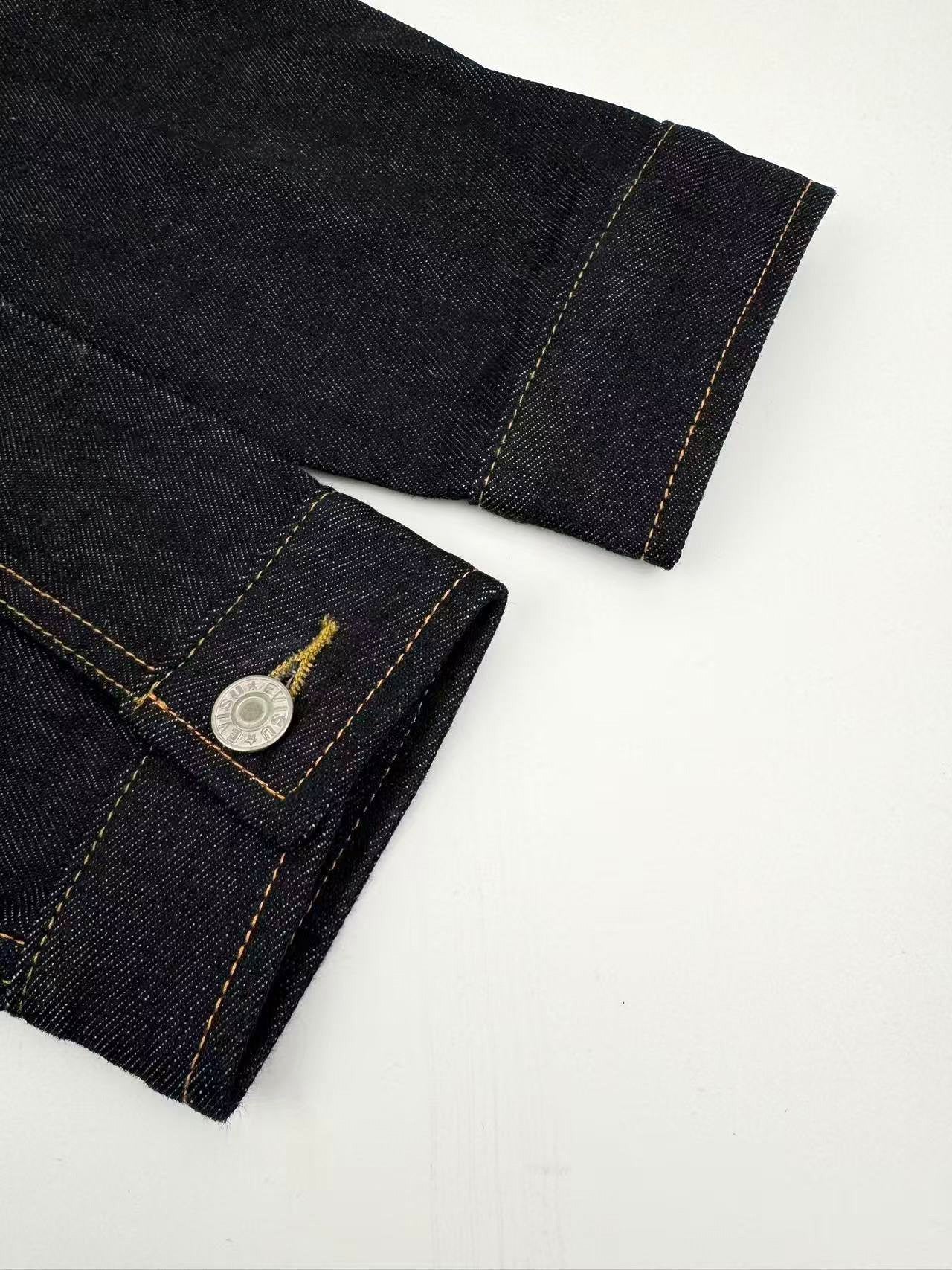 2026 New Arrival Ev Golden Dragon Embroidered Denim Jacket (25398-B85)