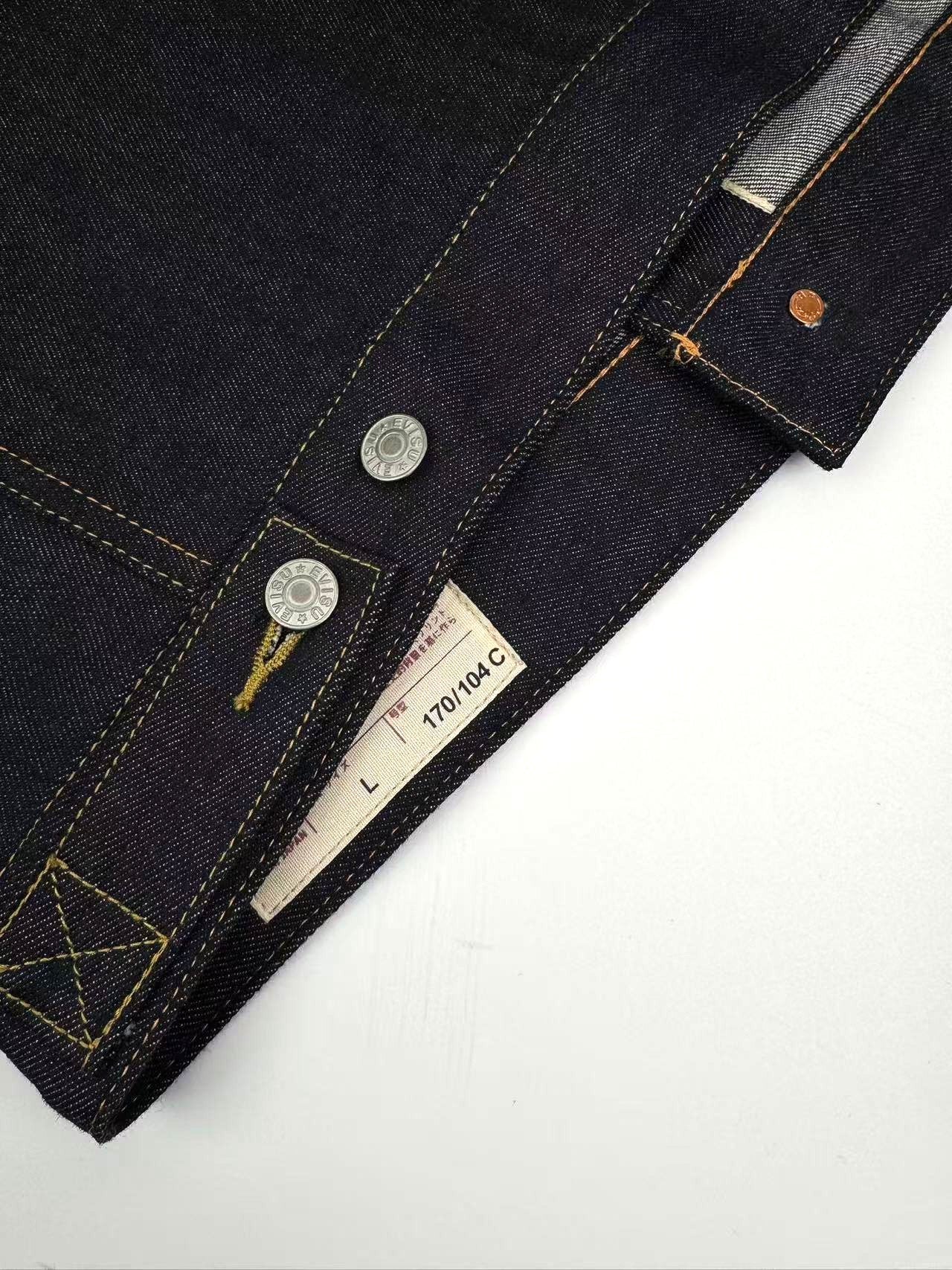 2026 New Arrival Ev Golden Dragon Embroidered Denim Jacket (25398-B85)