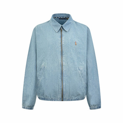 2026 New RL Colour Embroidered Denim Jacket (CC904-B60)