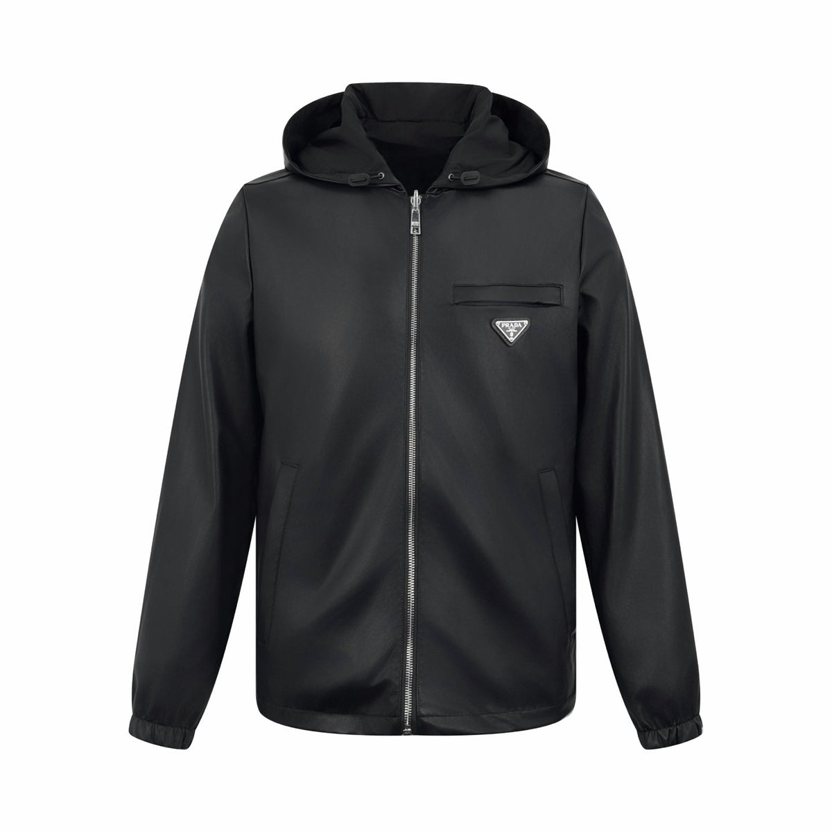 2026 New Triangle Brand Reversible Leather-Nylon Hooded Jacket (25299-D80)