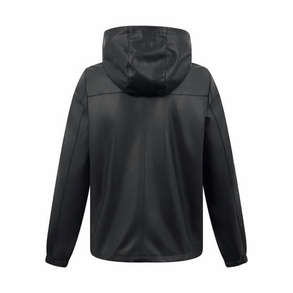 2026 New Triangle Brand Reversible Leather-Nylon Hooded Jacket (25299-D80)